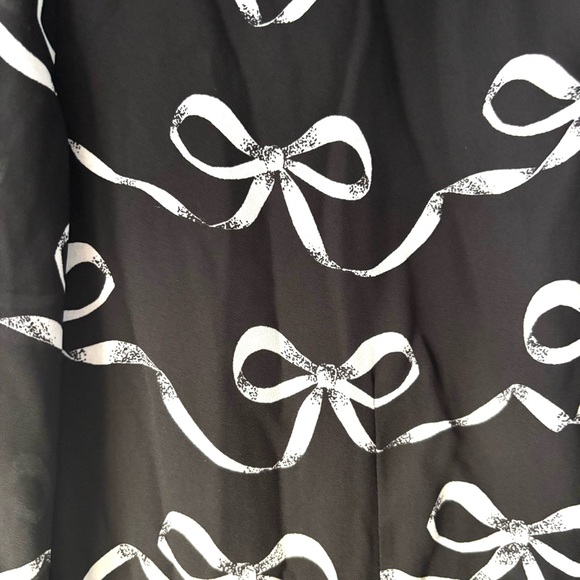 NWOT Banana Republic Black and White Bow Print Dress SZ 12 - Picture 5 of 12
